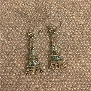 Eiffel Tower rhinestone earrings